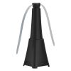2 Pack Portable Reflective Fly Repellent Fan Rechargeable Battery Powered Table Food Fly Trap with Pattern Soft-Stop Blade Hanging Hook Indoor Outdoor
