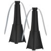 2 Pack Portable Reflective Fly Repellent Fan Rechargeable Battery Powered Table Food Fly Trap with Pattern Soft-Stop Blade Hanging Hook Indoor Outdoor